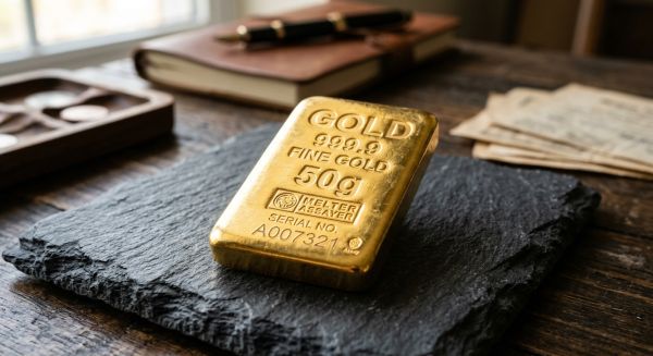 Investir dans le lingot d'or 50g : liquidité vs rendement